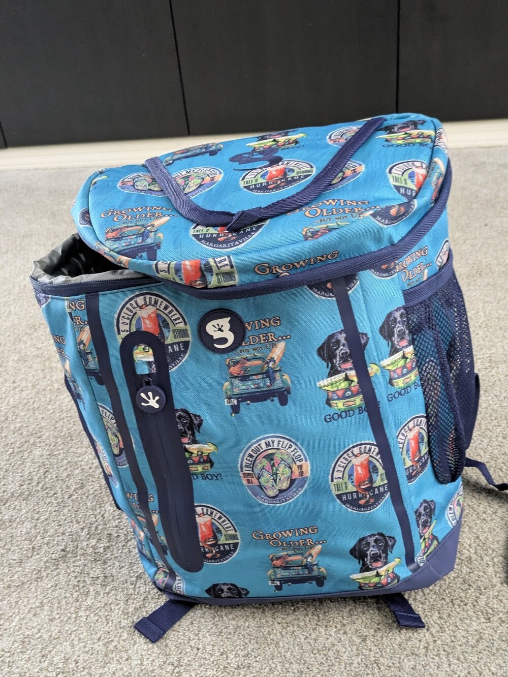 geckobrands Opticool Margaritaville Collection Print 24 Can Backpack Cooler
